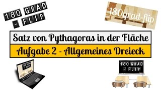 4 Satz von Pythagoras in der Fläche - Allgemeines Dreieck