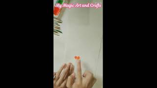 Fingerprint flower drawing. How to draw flower using fingerprint. My Magic Art and Crafts.