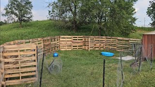 (almost)  free pallet fence for emus