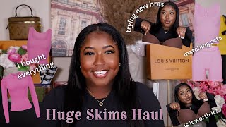 HUGE SKIMS HAUL|TRYING NEW BRAS, CUTE MATCHING SETS,I BOUGHT EVERYTHING!IS IT WORTH IT?HONEST REVIEW