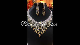 4 PCS Shiny Full Cubic bridal jewellery set