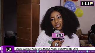 Mide Martins on set of Baby Shower