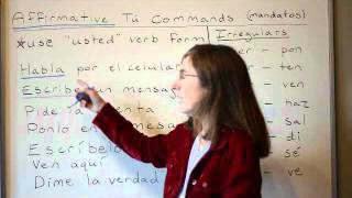 Spanish Affirmative Familiar Tú Commands