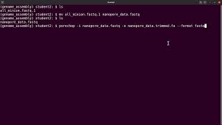 porechop tutorial - trim adapters from nanore reads using porechop