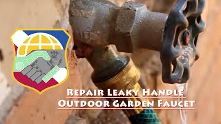 Repair Leaky Handle Outdoor Garden Faucet (self forming graphite silicon grease spigot leak drip)