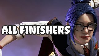 All Finishers with Wraith’s Professor Blasey Skin - Apex Legends [4K 60 FPS]