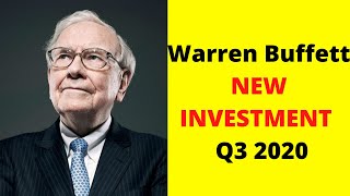 Warren Buffett NEW INVESTMENT |  $8 Billion Investment Q3 2020