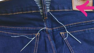 Ajuste Perfeito: Diminua a Cintura de Calça Jeans  com Costura à Mão.