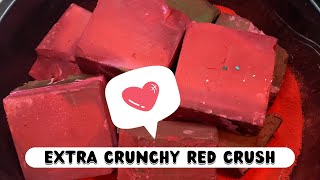 EXTRA Crunchy Red Gym Chalk Crush! Dyed GC Crumble EDIT! Satisfying Relaxing Stress Relief ASMR