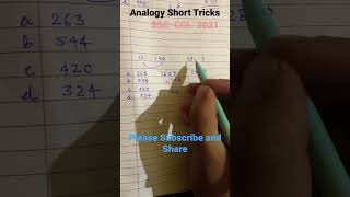 Number Analogy Tricks #bankexams #maths #ssccgl #mathshorts #ssc #mathstrick #shorts #shortvideo