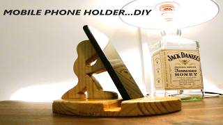 DIY Mobile Phone Stand Holder Using scrap wood.