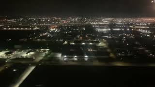 CHICAGO AT NIGHT AERIAL VIEW FROM THE PLANE