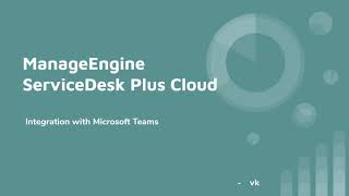 ServiceDesk Plus Cloud integration with Microsoft Teams