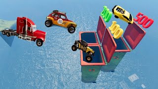 Beamng cars vs dustbin jumps & crashes - Beamng.drive