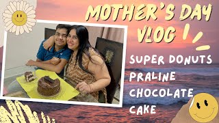 Mother's Day Cake/SUPER DONUTS Praline Chocolate Cake/Mother's Day Cake Cutting Vlog|Catchy Fusion