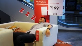 Sleeping in Ikea: Chinese Way to Beat Heat