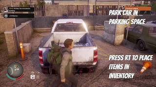 How to unload Rucksacks and Items from vehicles in State of Decay 2 Xbox One X