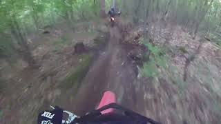 Honda CR80 , xr400 , and Sherco se300 at Evart Michigan single track 2020