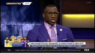 UNDISPUTED | Shannon reacts to Lakers thought PG13 was "disrespectful" to compare himself to LeBron