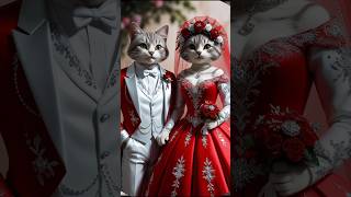 Cats in bridal dresses #beautiful #cute #fun #kidsvideo#shorts