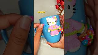 🥰💕Decorating hellow Kitty mug 🤩  #shorts