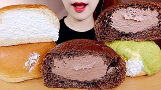 ASMR CONVENIENCE STORE DESSERTS🍫 CREAM READS MUKBANG 편의점 연세우유크림빵, 초코크림빵, 메론크림빵 먹방 eating sounds