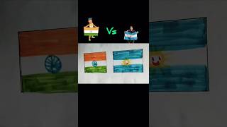 Most powerful country flag 🇮🇳 vs 🇦🇷 #indianflag #trending #viral #art #drawing #shorts #drawing#art