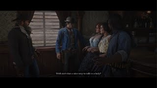 Red Dead Redemption II - Arthur roasts a hoe, fighting Tommy - PS5