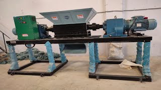 Twin Shaft for Rugs and Foot Mats Shredding #shreddingmachine #shredder #shreddermachines