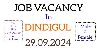 💥Dindigul jobs today || Dindigul jobs tamil || Dindigul jobs wanted 2024 | Job vacancy@saktheevlogs