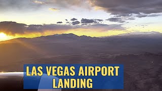 Sunset Landing at Las Vegas Airport in 4K March 2024