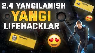 😍 2.4 YANGILANISHDAGI TOP LIFEHACKLAR / 🤩 TIKTOK VA YOUTUBEDAGI BAGLARNI TEKSHIRAMIZ / PUBG MOBILE