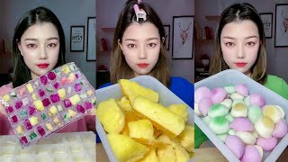 ASMR MUKBANG AMAZING COLORFUL ICE EATING