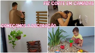 CORTEI MEU CABELO SOZINHA, JARDIM VERTICAL, COMEÇAMOS A DECORAR O JARDIM DE INVERNO |Amanda Maria