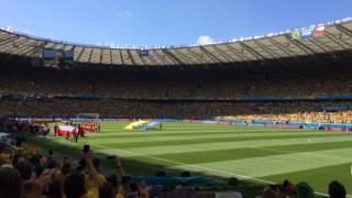 Brazil National Anthem at Brazil Vs. Chile World Cup 2014