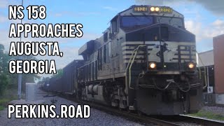 Norfolk Southern 158, Lead by NS 8124 at Perkins Road, Augusta, Georgia - 07-26-2024