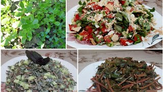 Purslane salads//3 рецепта вкусных салатов из портулака//Դանդուռով աղցանի 3 շատ համեղ բաղադրատոմս