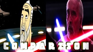 Anakin kills Dooku (2003) VS Live Action Comparison