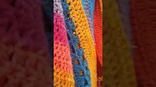 beautiful fall colors crochet shawl