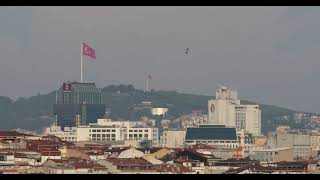 4K - Turkish Flag 2, istanbul, Turkey - August 2021 / 400mm Lens