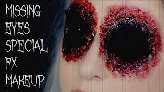 missing eyes sfx makeup tutorial | 31 Days of Halloween