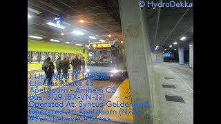 FULL ROUTE VISUAL | Lijn Bus Route 43: Apeldoorn - Arnhem CS | 5129 (BX-VN-22)