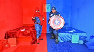 Red Hot vs Blue Cold Superhero Room