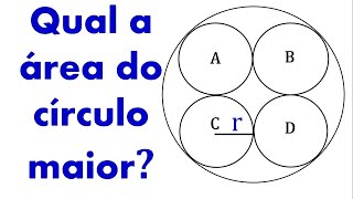 Geometria Círculos tangentes ! Qual a área do círculo circunscrito ?