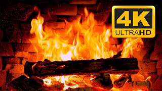 Relaxing Atmosphere with Pleasant Fireplace 4K 3 Hours🔥Cozy Fireplace ASMR & Crackling Fire Sounds