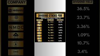 dividend stocks better fd #dividendstocks #dividendinvesting #dividendshare #dividend  #shorts