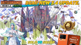 how to play 3.4 update in bgmi Battleground mobile IQOO NEO 7 PRO BGMI gameplay 3.4 update