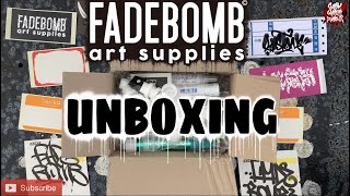 Fadebomb graffiti supplies unboxing