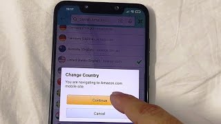 How to change countries on the amazon app android and iphone