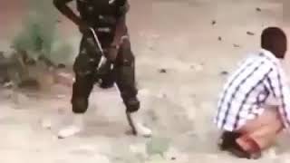 Nigeria Female soldier beat suitor for calling beautiful lady